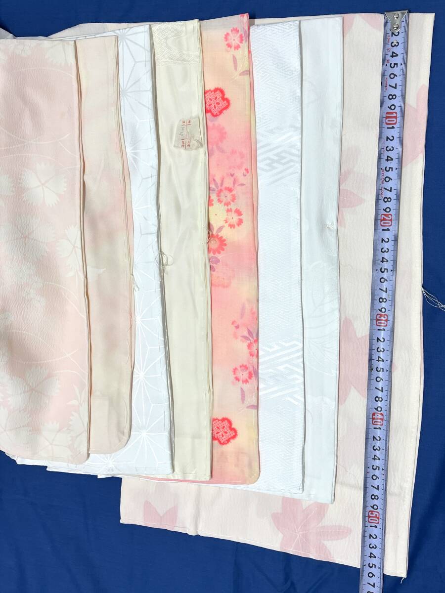 [E367] японский костюм товар длинное нижнее кимоно 11 листов продажа комплектом кимоно шелк / хлопок и т.п. японская одежда одевание тренировка ручная работа Ремейк-материал и т.п. .