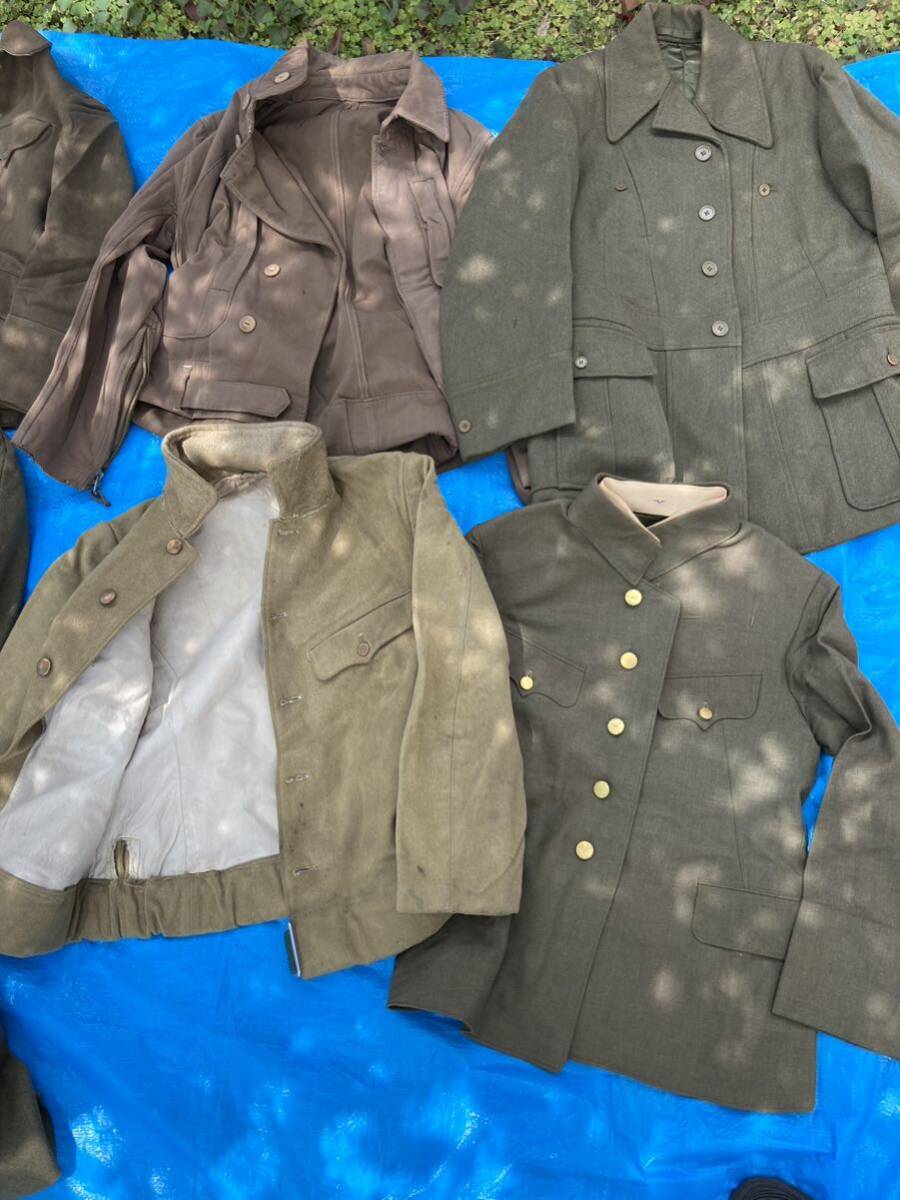 1 jpy ~ military uniform together 16 point large amount old Japan army four . type etc. clothes 10 put on coat jacket trousers 6 put on military 