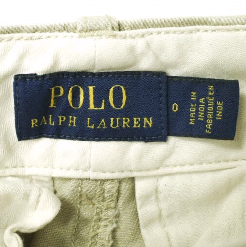 POLO RALPH LAUREN Polo * Ralph Lauren BOY CROP CHINO repair & paint processing cropped pants chino pants 211822712001 0 beige g16581