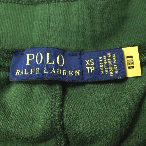 POLO RALPH LAUREN ポロ・ラルフローレン ポニー刺繍 サイドラインベロアイージーパンツ XS グリーン ボトムス g16585_画像3