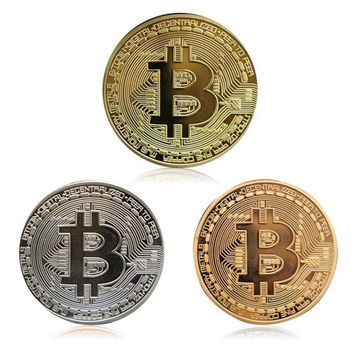 仮想通貨 レプリカコイン ビットコイン 3枚セット Bitcoin ゴルフマーカー 記念メダル ②_画像1