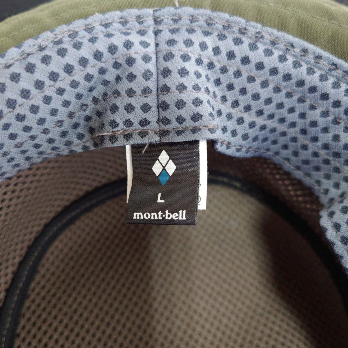 mont-bell モンベル メッシュ サファリハット 帽子 Lサイズ メンズ ブラウングレーの画像6