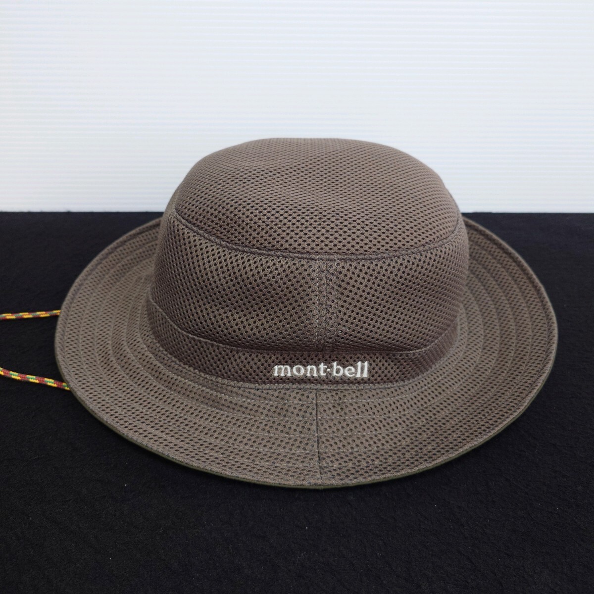 mont-bell モンベル メッシュ サファリハット 帽子 Lサイズ メンズ ブラウングレーの画像3