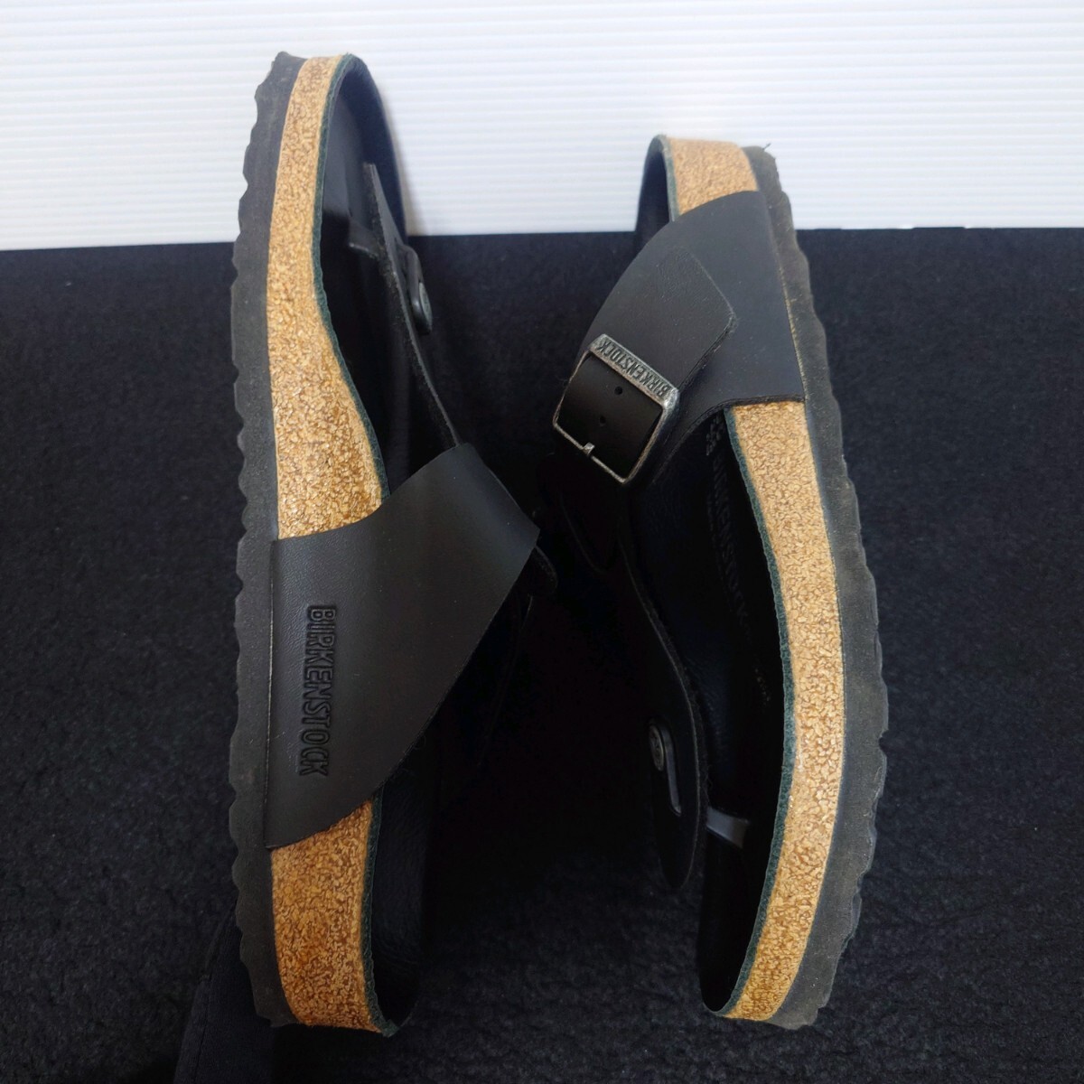BIRKENSTOCK ビルケンシュトック サンダル 靴 24.5 ブラック 黒_画像3