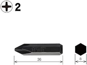 ベッセル(VESSEL) インパクトドライバー用ビット プラス2×36 C51203_画像2