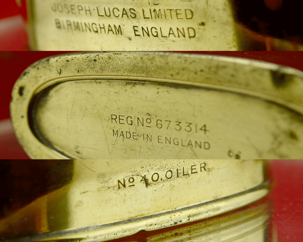 * прекрасный **1920S*Lucas*OILER* латунь производства * насос выше *No40* полировальный вверх товар 