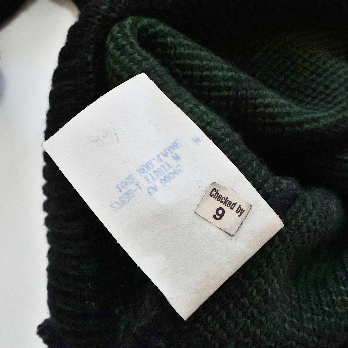[M размер ]TUNDRA COUNTRYSIDE COLLECTION CANADIAN WILDLIFEtsun гонг Vintage вязаный свитер чёрный × зеленый серия рыба длинный рукав 003FCZFI23