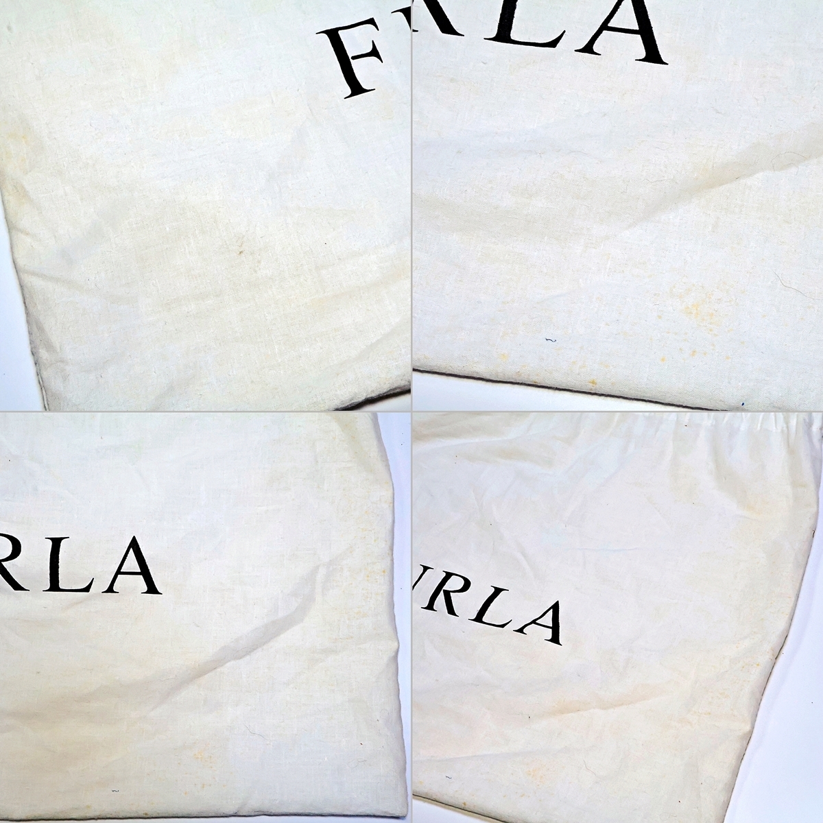 FURLA フルラ ヴィンテージ レディース レザー トートバッグ ハンドバッグ ショルダーバッグ オレンジ 保存袋付き 難有り 003FEZFI88_画像9