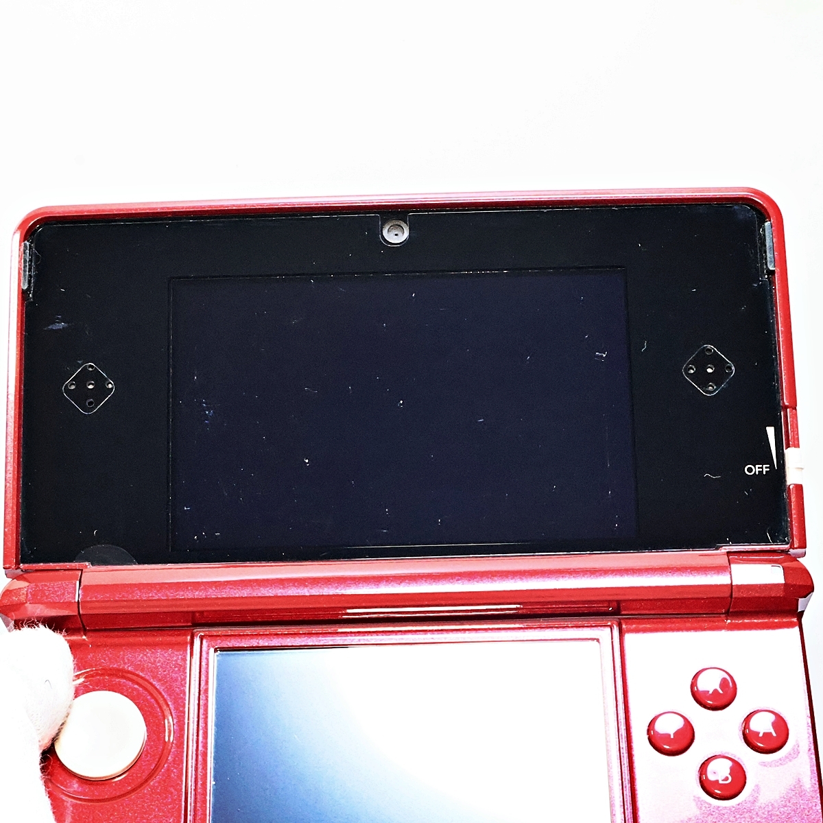 Nintendo 3DS CTR-001 ニンテンドー レッド 任天堂 ゲーム機 本体のみ 難有り 004FAZFI89_画像7