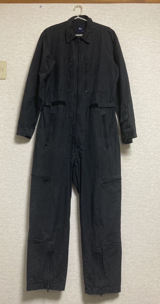 stussy ツナギ 黒 ブラック ステューシー ミリタリー 90s 00s stussy ツナギ 黒 ブラック ステューシー ミリタリー 90s 00s
