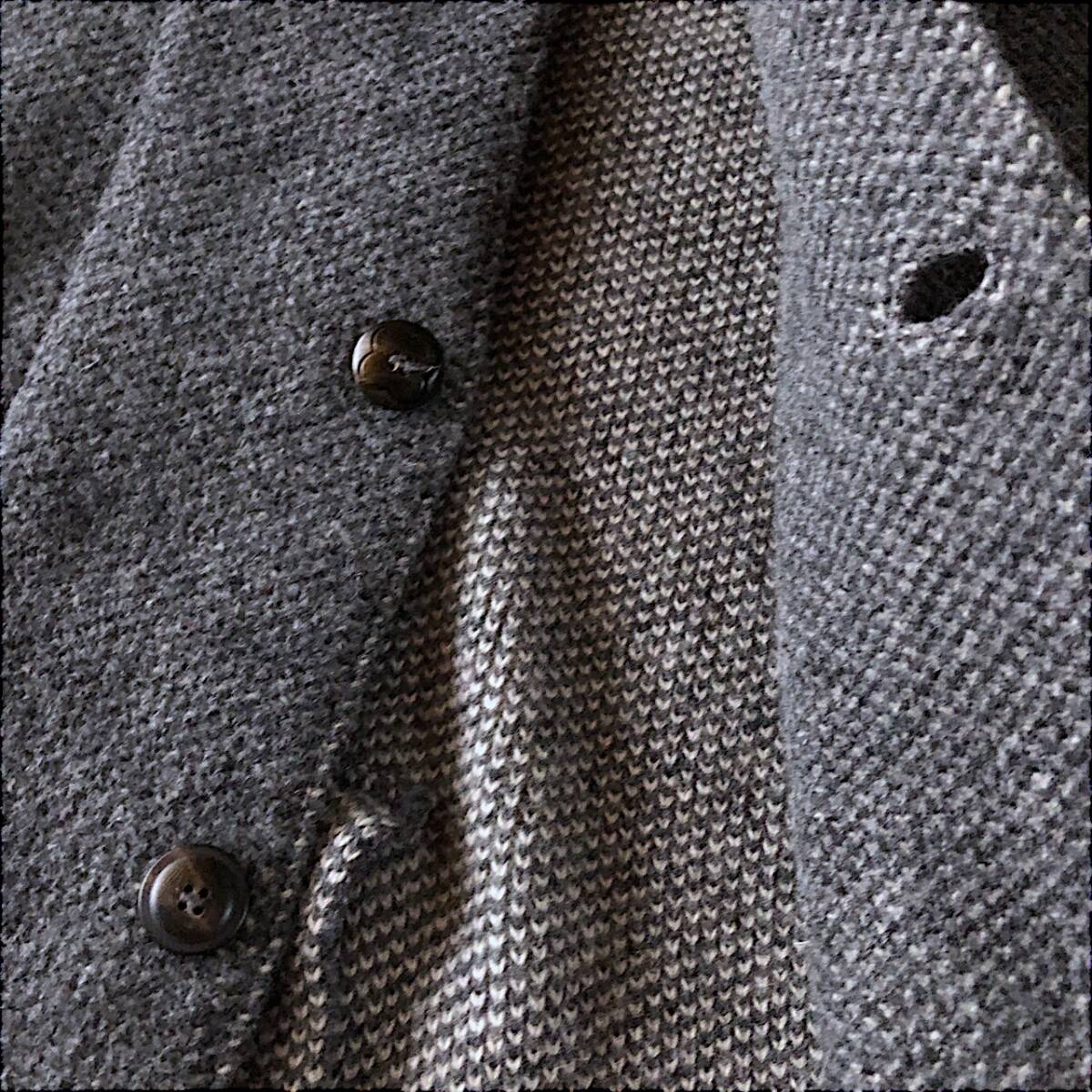 A02 прекрасный товар популярный модель [ Lardini LARDINI]XS надпись M передний и задний (до и после) одиночный вязаный tailored jacket внешний перо ткань эластичный стрейч есть 