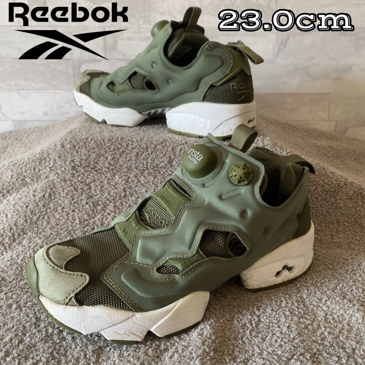 Reebok インスタポンプフューリーＯＧ AR3237 23cm カーキ