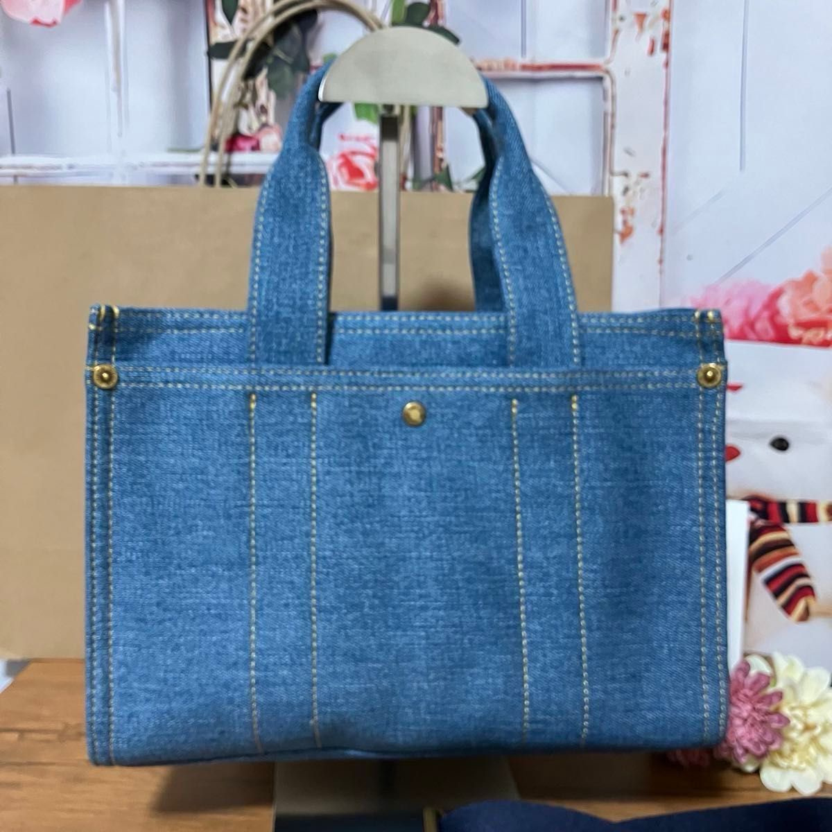 再入荷】コーチ COACH カーゴトート 26スモール デニム 再入荷】コーチ COACH カーゴトート 26スモール デニム