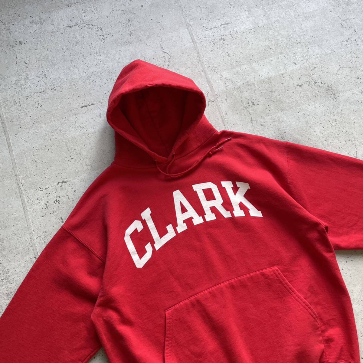 champion チャンピオン カレッジロゴ CLARK プルオーバー パーカー レッド L_画像1