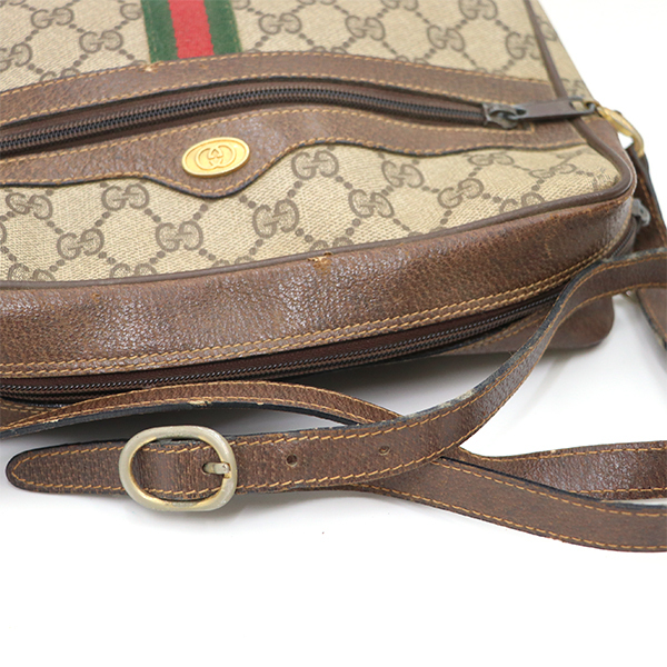 【ジャンク】グッチ GUCCI オールドグッチ シェリーライン レザー ショルダーバッグ 001-4071-5 レディース【xx】【中古】4000001801703266_画像5