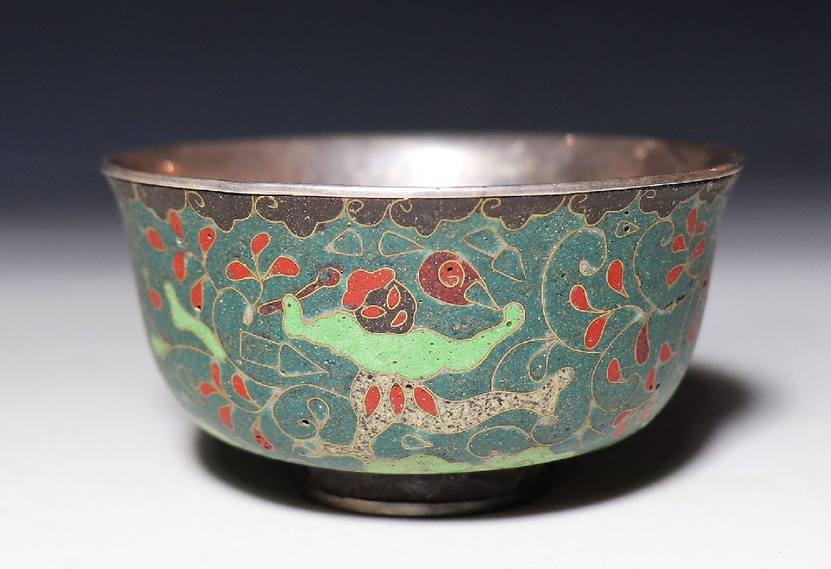 [ персик ] посуда для сакэ рюмка для сакэ : Meiji золотой . персона map внутри серебряный 7 сокровищ чашка саке 