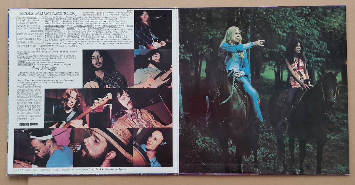 Gregg Allman / LAID BACK / P-8396W / the ALLMAN BROTHERS BAND / 国内盤LP / 中古 / グレッグ・オールマン / レイドバック_画像2