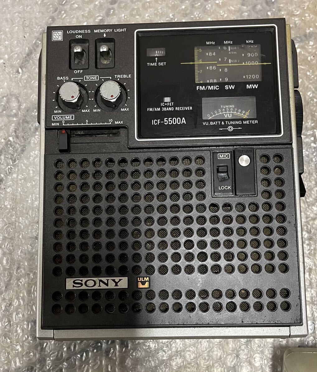 SONY ソニー ICF-5500A 3バンドレシーバー アンティーク ラジオ 昭和レトロ オーディオ機器 当時物の画像3