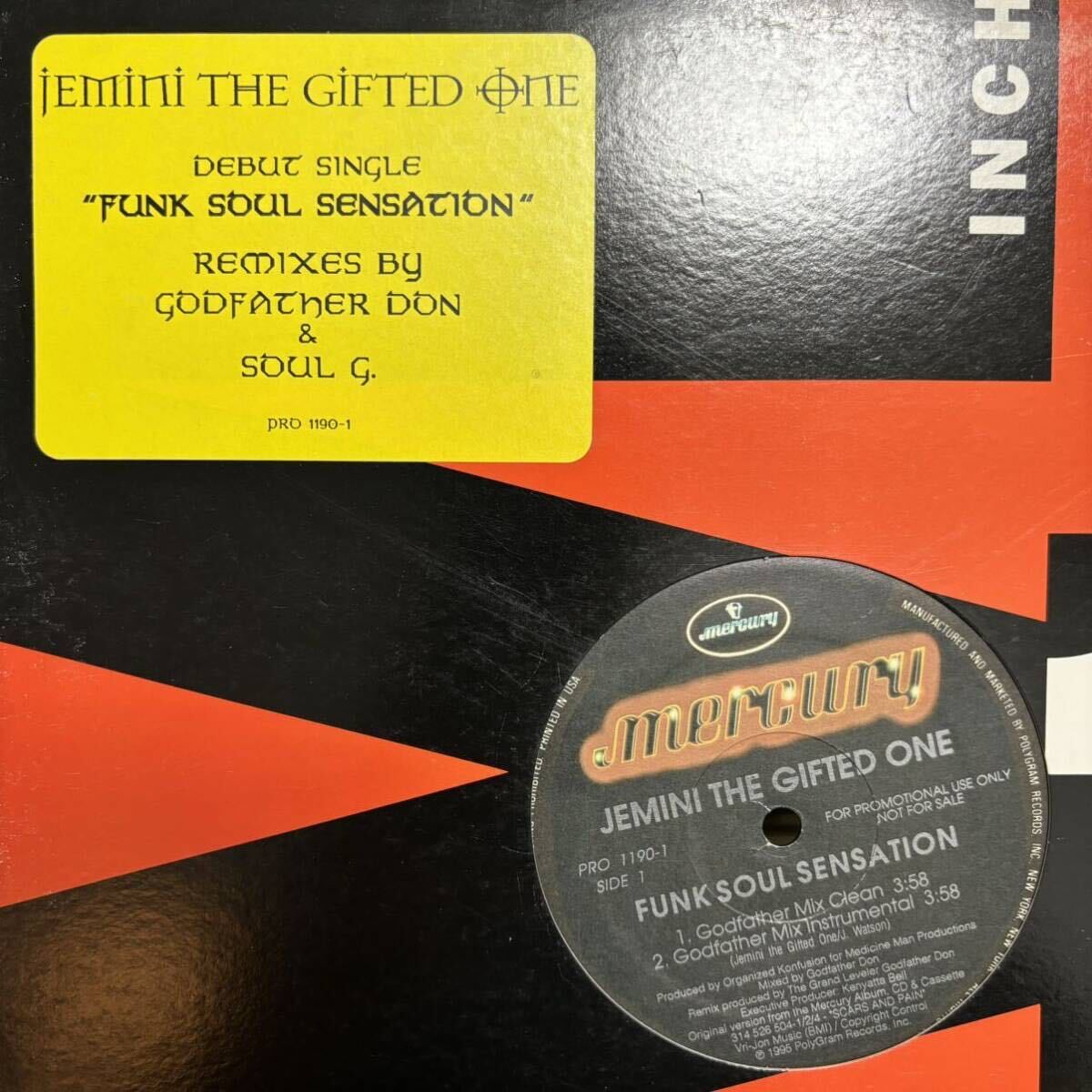 【US ORIGINAL】 Jemini The Gifted One / Funk Soul Sensation (Remixes) godfather don_画像1