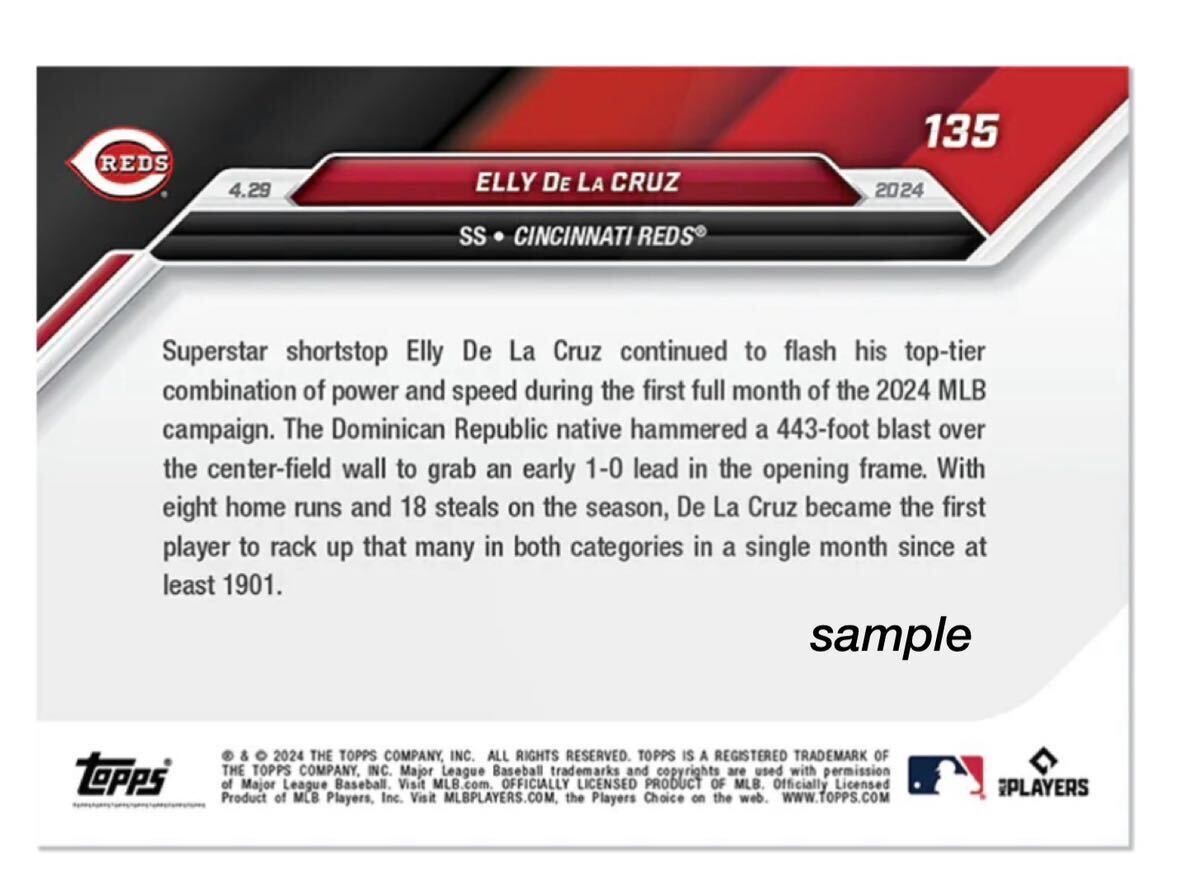 【超有望】エリー・デラクルーズ　Topps now 史上初　8本塁打１７盗塁　RC topps_画像3