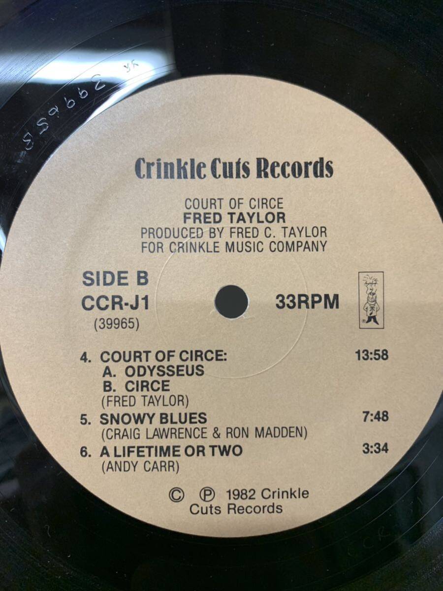 稀少 COURT OF CIRCE FRED TAYLOR Crinkle-Cuts Records CCR-J1 (39965) US マイナーレーベル jazz 和ジャズ_画像4
