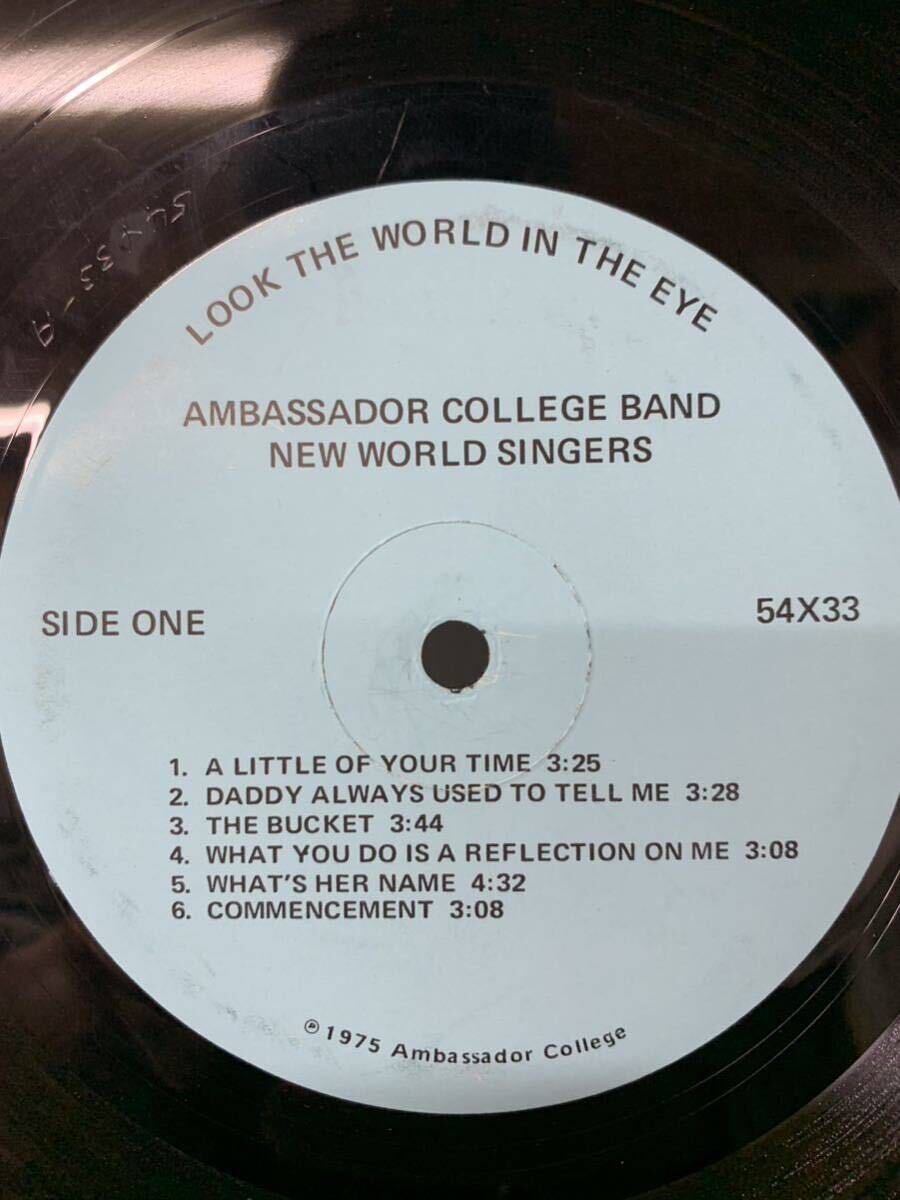 AMBASSADOR COLLEGE BAND NEW WORLD SINGERS 54X33 US 1975 funk soul jazz フリーソウル サバービア オルガンバー_画像4