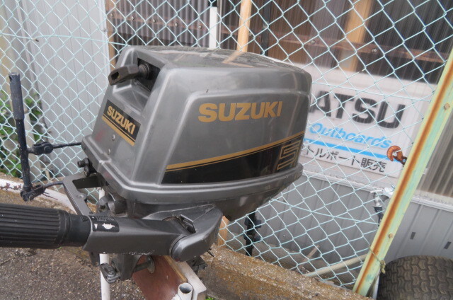  Suzuki DT5S 2 -тактный 5 лошадиные силы навесной мотор пуск ..