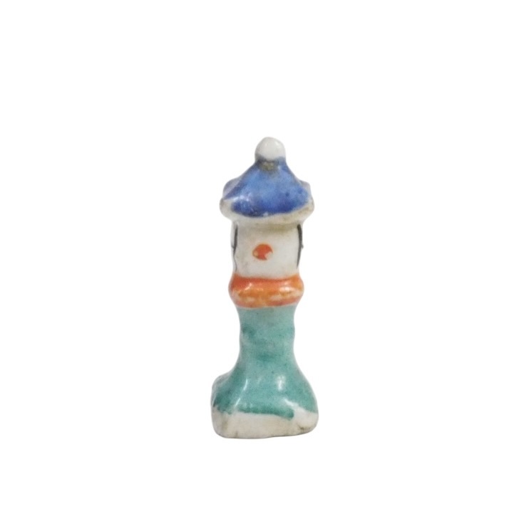 昭和ビンテージ 箸置 陶人形4点セット ミニチュア 置物「灯籠箸置」「鶏箸置」「狛犬」 1950〜1970年代 TTH605_画像7