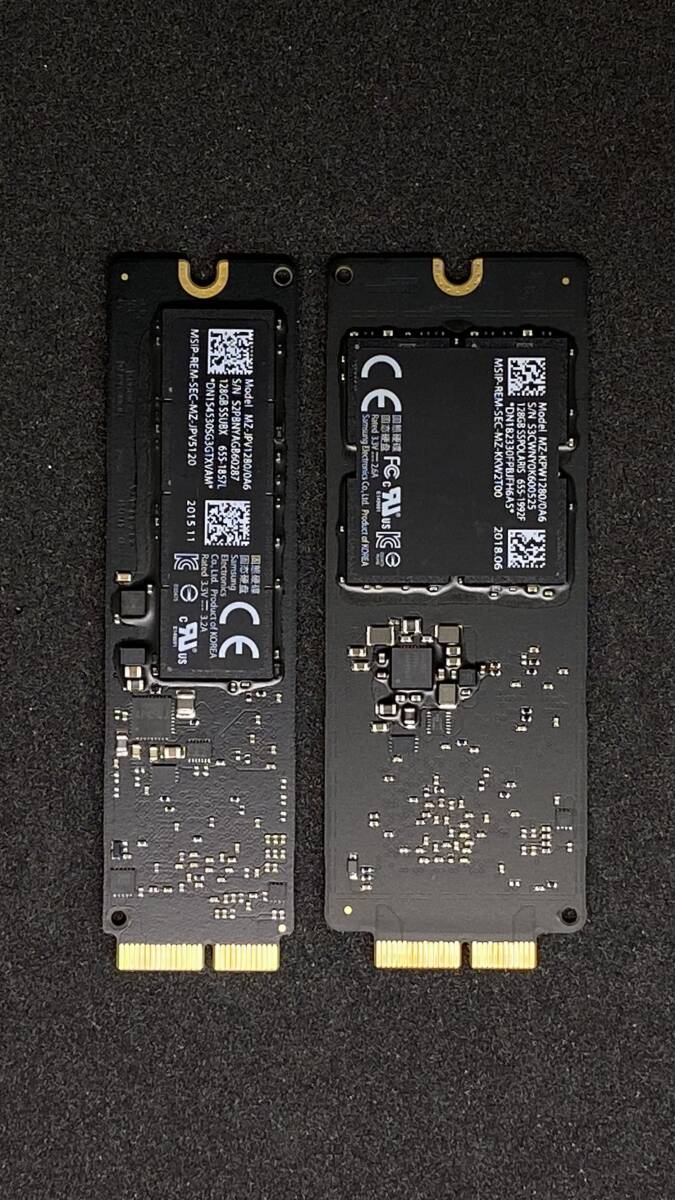 3【お買い得 ２枚セット】動作確認済Apple 純正SSD 128GB SAMSUNG _画像2