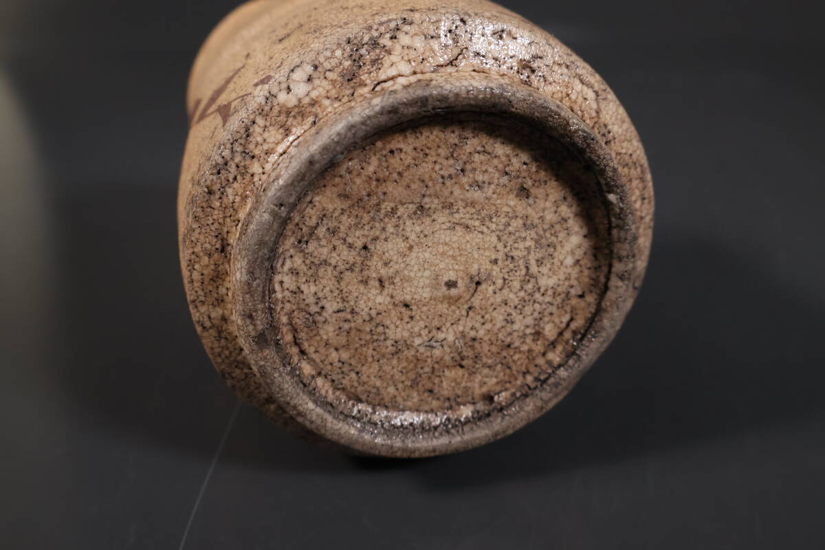 【和】(9344) 時代古作 古美濃 古志野鉄絵筒向付 茶道具 江戸 の画像7