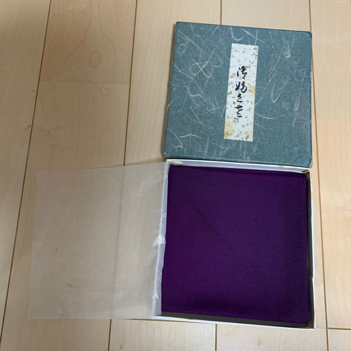  fukusa .. чайная посуда аксессуары для кимоно фиолетовый натуральный шелк 