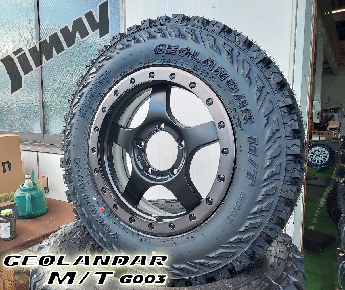 JB64 JB23 ジムニー専用 YOKOHAMA ジオランダー MT G003 175/80R16 185/85R16 195R16 6.50R16 7.00R16 16インチ タイヤホイールセット_画像4