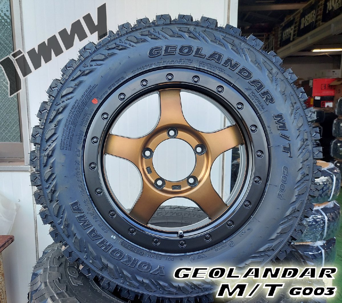 JB64 JB23 ジムニー専用 YOKOHAMA ジオランダー MT G003 175/80R16 185/85R16 195R16 6.50R16 7.00R16 16インチ タイヤホイールセット_画像1