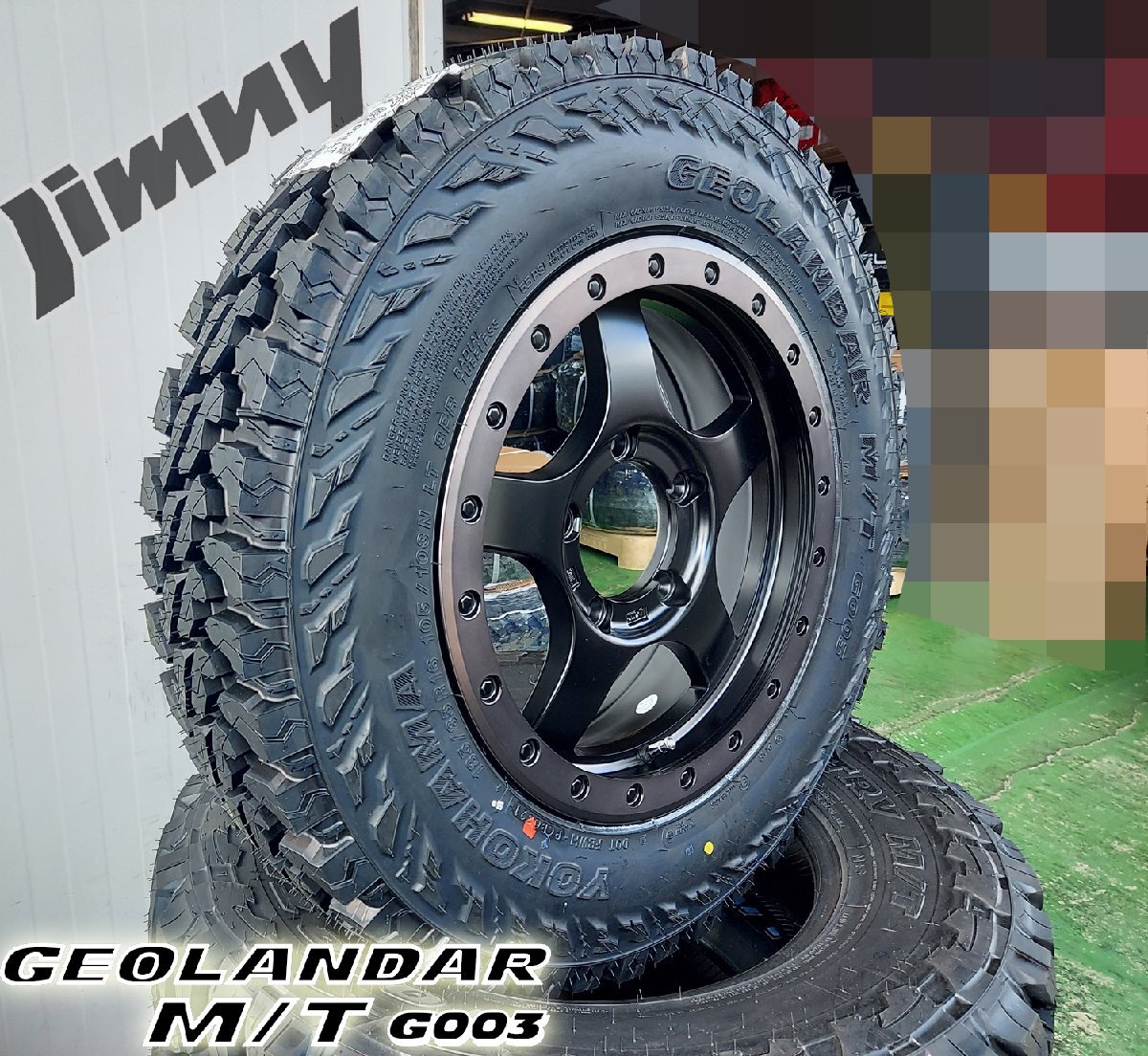 JB64 JB23 ジムニー専用 YOKOHAMA ジオランダー MT G003 175/80R16 185/85R16 195R16 6.50R16 7.00R16 16インチ タイヤホイールセット_画像5