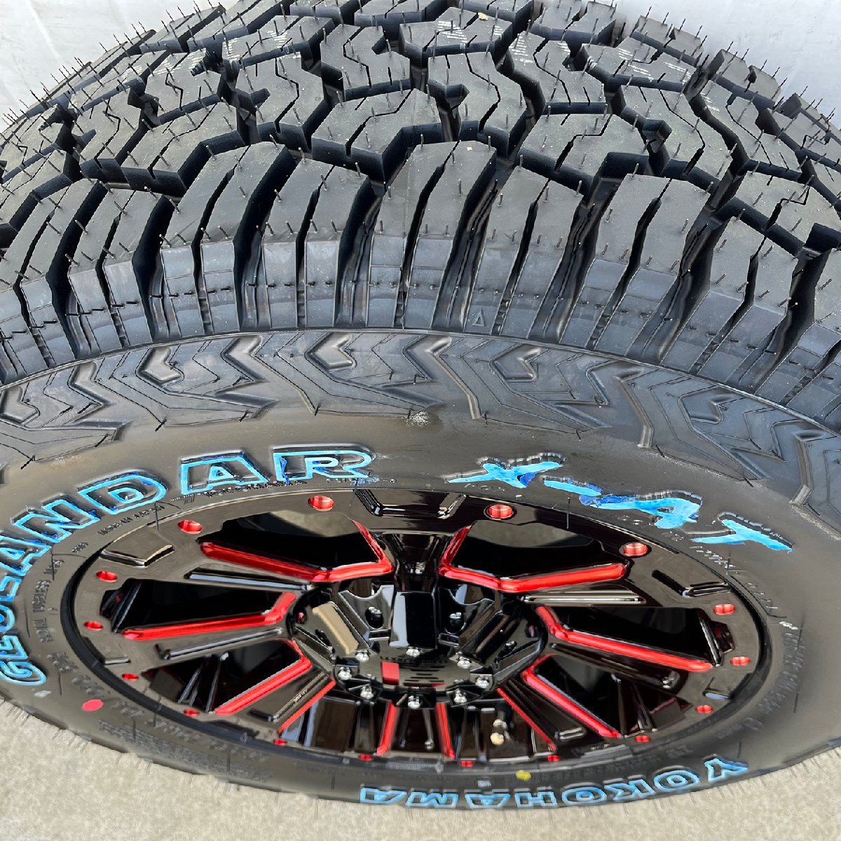 RAV4 デリカD5 エクストレイル アウトランダー アルファード ヨコハマ ジオランダー X-AT 235/70R16 DeathRock タイヤホイール 16インチ_画像10