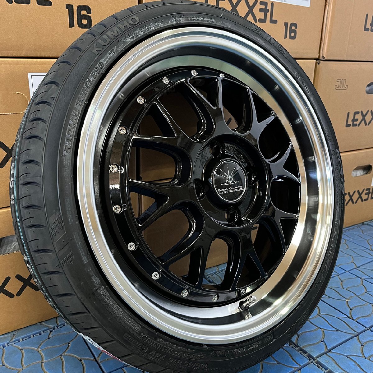 スズキ エブリイ 軽自動車 軽用 BD00 16インチ クムホ HS51 タイヤホイールセット 4本セット 165/40R16 165/45R16 165/50R16_画像6