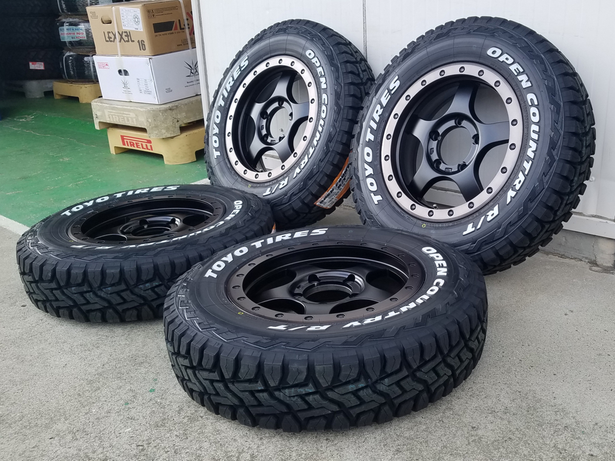 BDX05 JB64 JB23 ジムニー専用 トーヨー オープンカントリー R/T 185/85R16 タイヤホイールセット 16インチ ホワイトレター_画像2