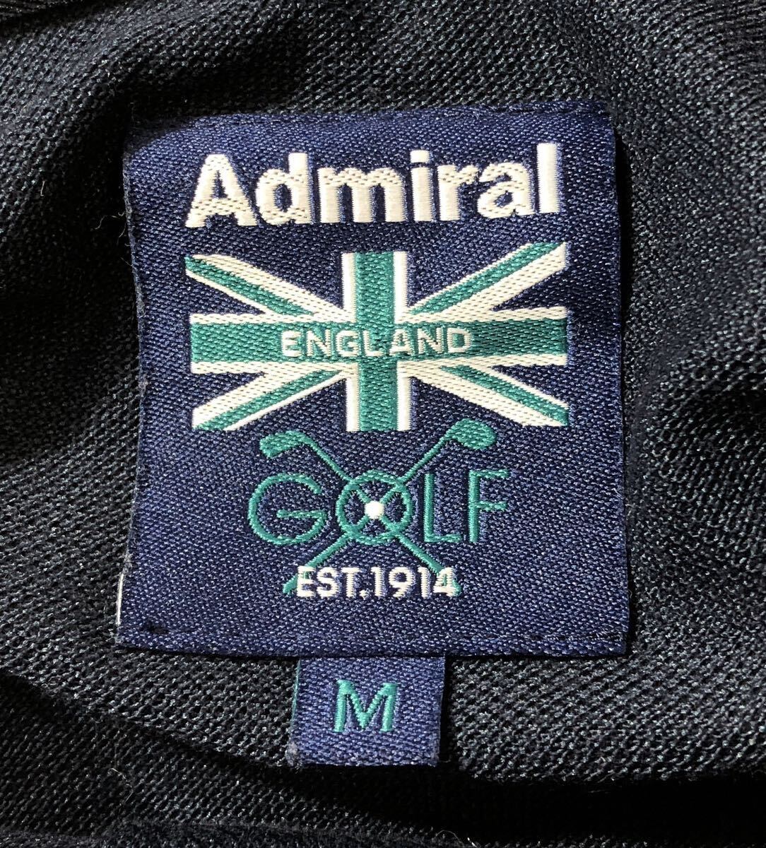 ● Admiral GOLF アドミラル ゴルフ ● ロゴ 刺繍 半袖 ゴルフ ポロシャツ ネイビー×レッド×ホワイト M_画像5