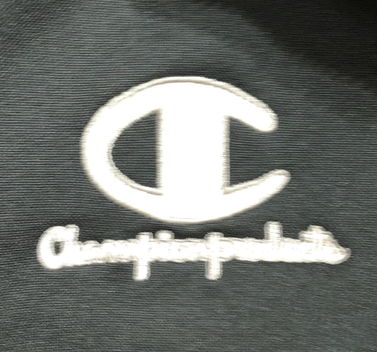 90s ヴィンテージ ■ Champion チャンピオン ■ ロゴ 刺繍 プリント ジャージ トラック ジャケット ブラック×グリーン×ホワイト L_画像5