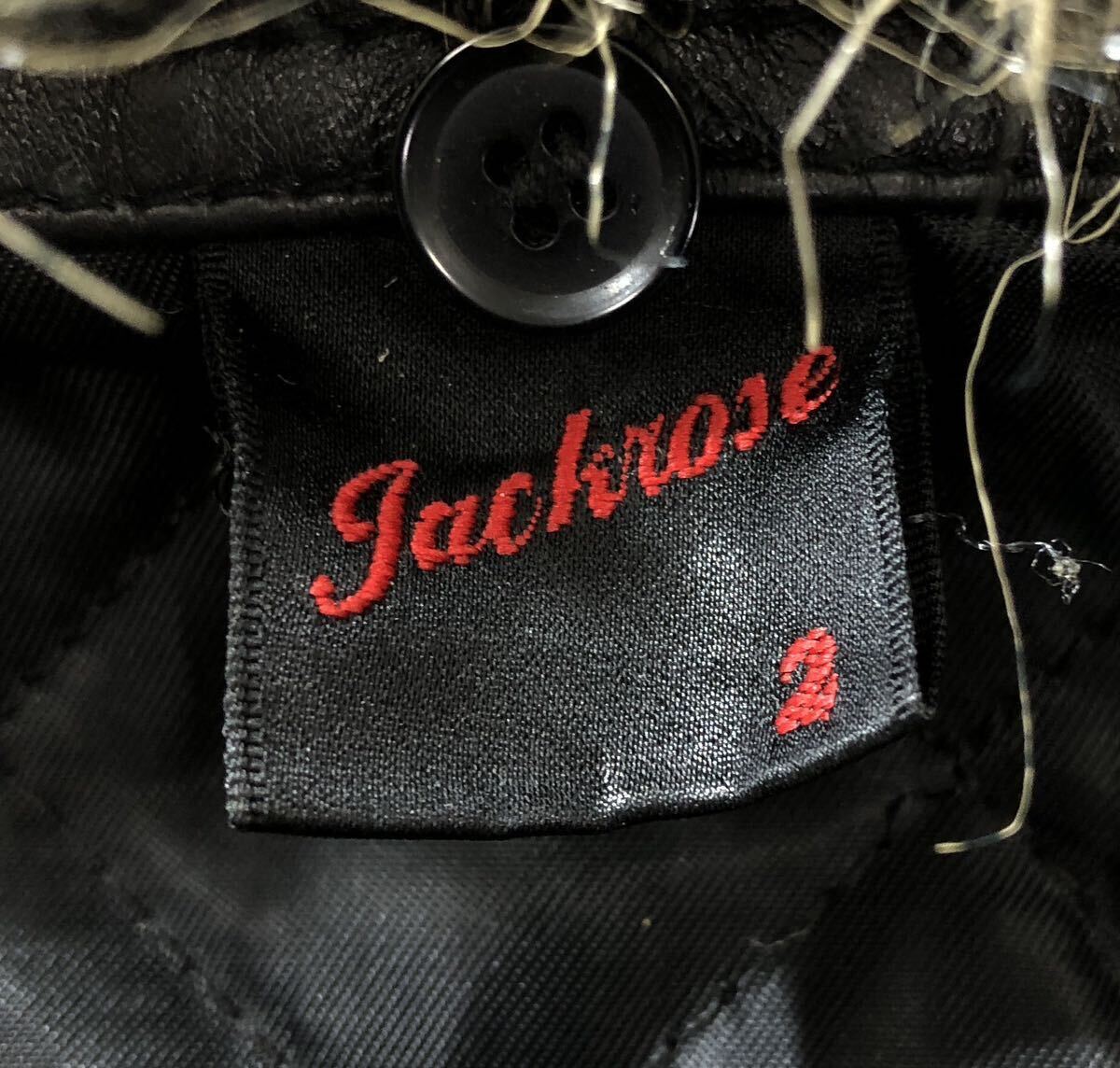 ● JACKROSE ジャックローズ ● 上質 本革 羊革 シープレザー 着脱可能 フェイクファー付 シングル ライダース ジャケット ブラック 2_画像6