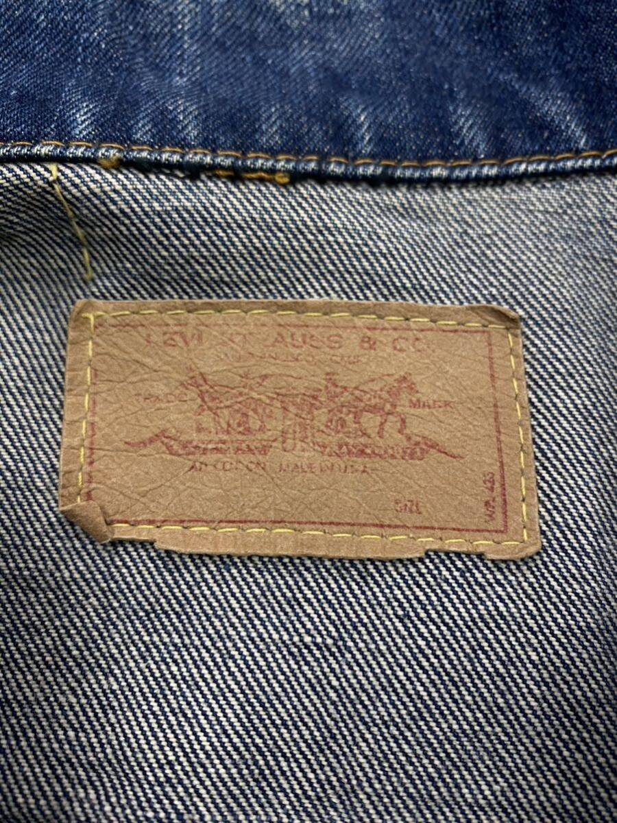 60sヴィンテージ ■ LEVI'S リーバイス ■ LOT 71205 フォース 4th ボタン裏524 ビッグE トラッカージャケット デニム ジャケット70505 558_画像4