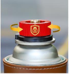 CB缶 変換アダプター OD缶 カセットガスアダプター ガス機器 ランタン 赤_画像2