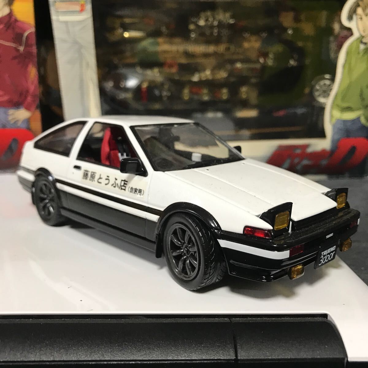 ホットワークス1/24 頭文字D トヨタAE86トレノ マツダRX-7FD3s 藤原拓海　高橋啓介　藤原とうふ店_画像5