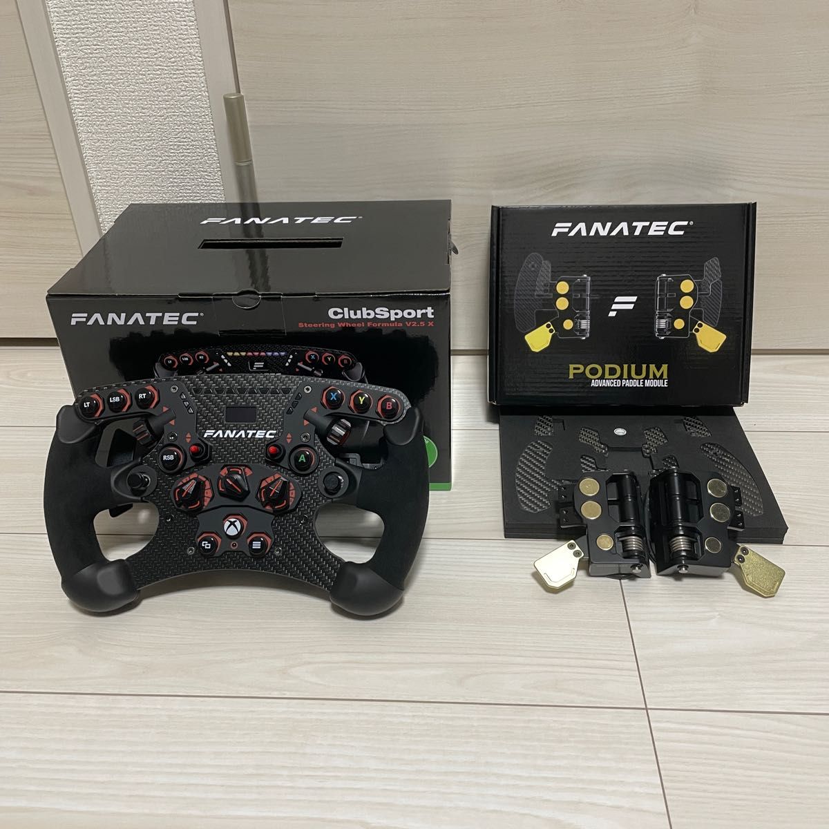 FANATEC Formula V2.5X & Advanced Paddle Module & QR1 3点セット 未使用に近い