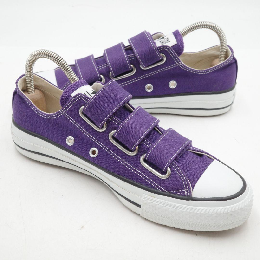 CONVERSE ALLSTAR コンバース ベルクロ スニーカー 23cm パープル 32169428 アメカジ クリーニング済み_画像5