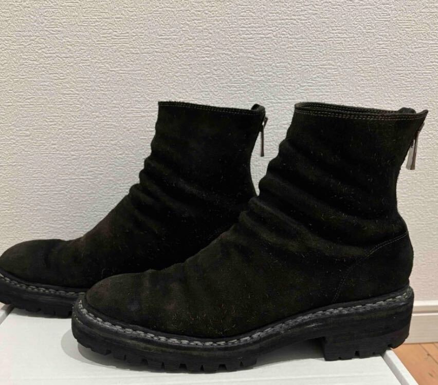 nonnative undercover BACK ZIP MIDDLE BOOTS HORSE LEATHER by GUIDI CHARCOAL 41_画像2