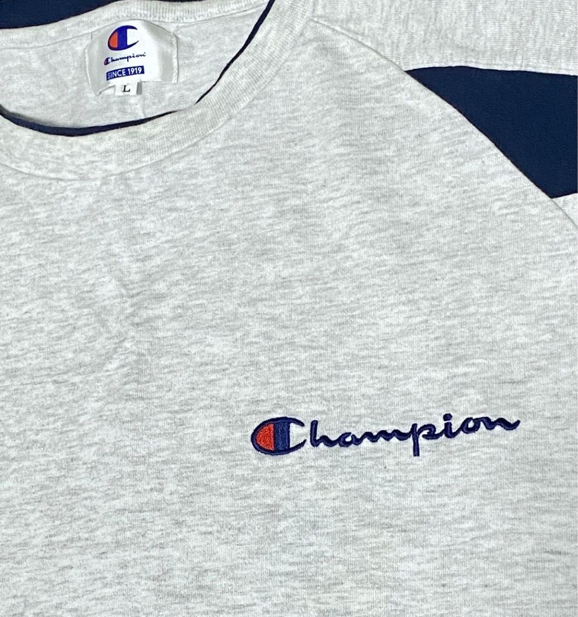 champion 半袖Tシャツ カットソー グレー 灰色 90s ストリート