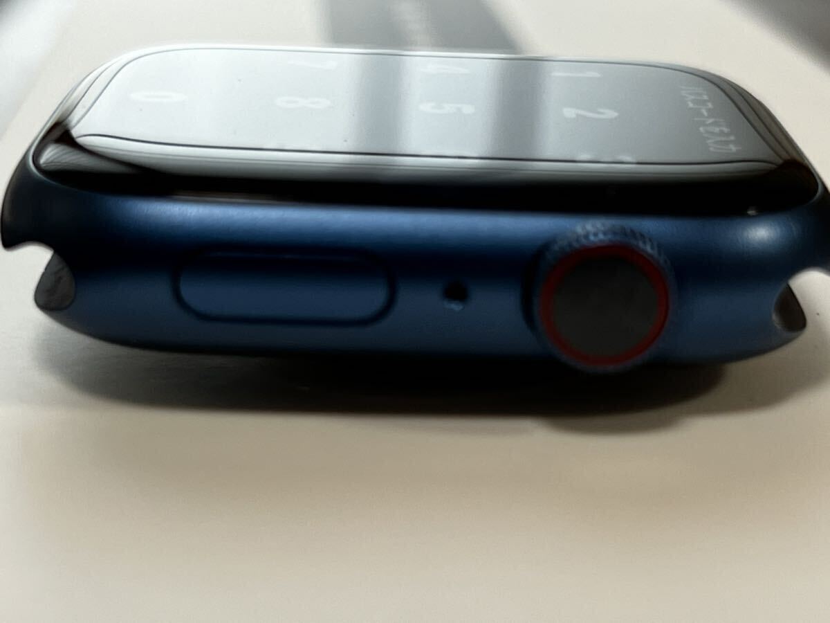 Apple Watch Series 7 GPS Cellularモデル 45mm　MKJT3J/A　ブルーアルミニウムケースとアビスブルースポーツバンド_画像5