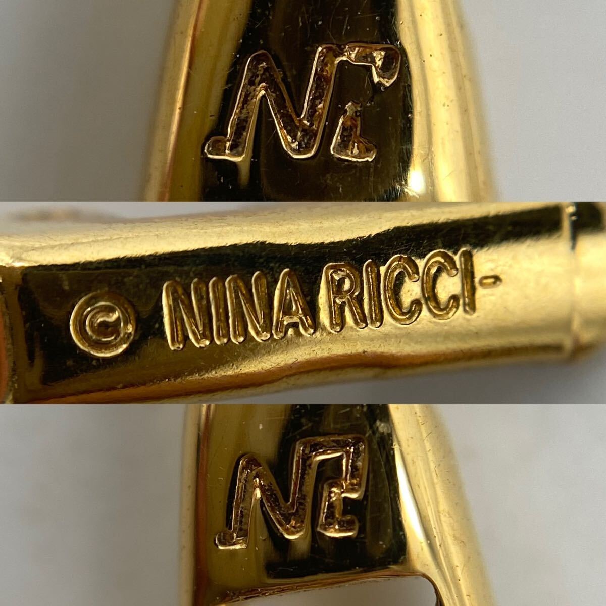 NINA RICH Nina Ricci колье Gold цветок цветной камень аксессуары P1436
