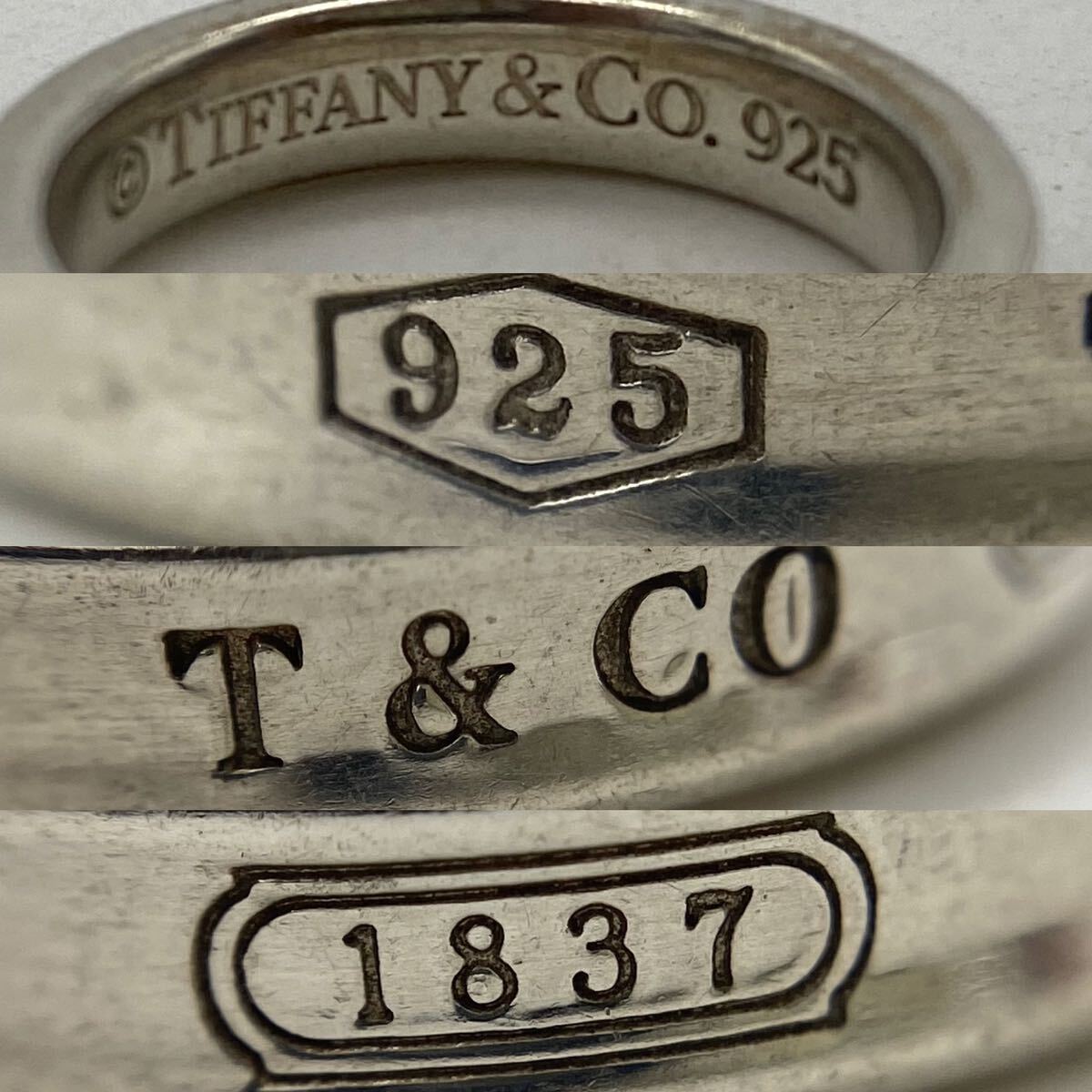 TIFFANY&Co. ティファニー ナローリング シルバー 925 1837 アクセサリー P1458の画像6